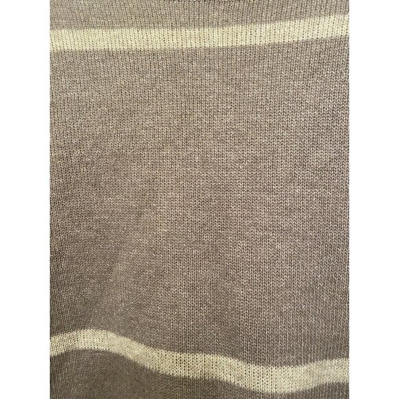Benedetta B Sz M Women’s Tan Cream Stripe Wool Cashmere Pullover Sweater - Picture 5 of 5